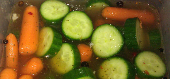 Spicy Sweet Refridgerator Pickles